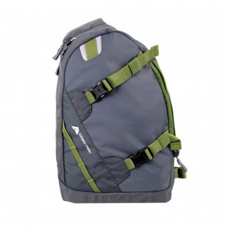 Ozark Trail Bell Mountain 10L Sling Backpack, Gray/Green