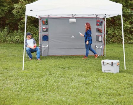 Ozark Trail Shade Wall, 10' x 6' with Organizer Pockets for Straight-leg Canopy