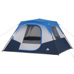 Ozark Trail 10' x 9' 6-Person Instant Cabin Tent with LED Lighted Hub, 25 lbs