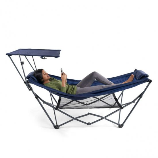 Ozark Trail Hammock with Canopy, 32\"W x 72\" L (Without Canopy), Blue