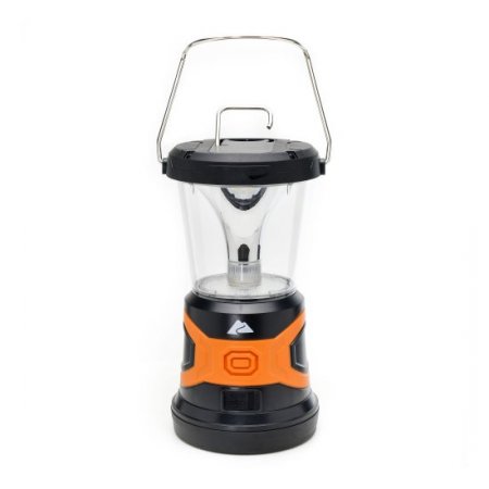 Ozark Trail 1500 Lumens LED Hybrid Power Lantern with Rechargeable Battery and Power Cord, Black