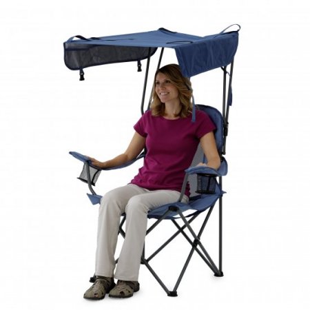 Ozark Trail Sand Island Shaded Canopy Camping Chair with Cup Holders