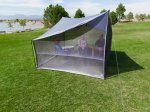 Ozark Trail Tarp Shelter, 9' x 9' with UV Protection and Roll-up Screen Walls