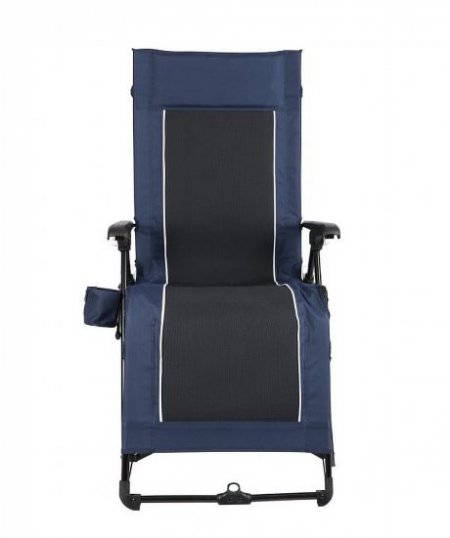 Ozark Trail Quad Zero Gravity Lounger Camping Chair, Blue, Adult, 20.3lbs