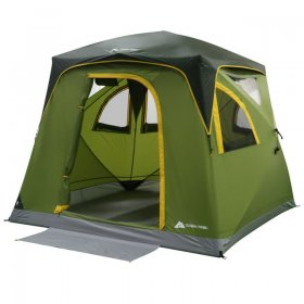 Ozark Trail 4-Person Instant Tent Pop-up Hub Tent, Green, Dimensions: 12'x12'x80", 23.23 lbs.