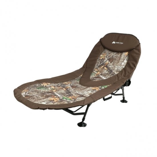 Ozark Trail North Fork Adjustable Camo Camping Cot, Green, 77.9\"L x 31\"W