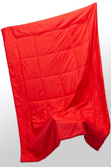 Ozark Trail Lightweight Puffy Quilted Outdoor Camping Blanket, Red