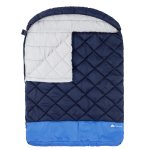 Ozark Trail 40F Double Sleeping Bag-Navy Blue (85 in. x 62 in.)