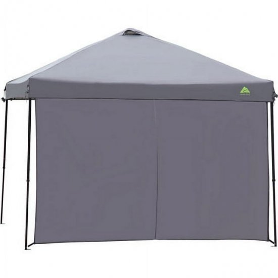 Ozark Trail Sun Wall for 10\' x 10\' Straight Leg Canopy for Camping (Accessory Only), Dark Grey