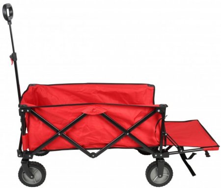 Ozark Trail Camping Utility Wagon with Tailgate & Extension Handle, Red