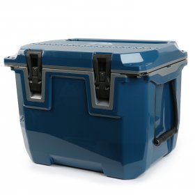 Ozark Trail 35 Quart Hard Sided Cooler with Microban Protection, Stainless Steel Locking Plate, Blue