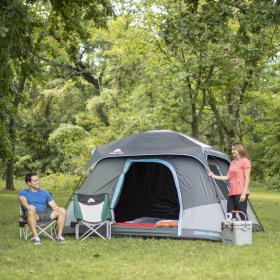 Ozark Trail 10' x 9' 6-Person Dark Rest Cabin Tent w/Skylight Ceiling Panels, 15.4 lbs