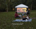 Ozark Trail Outdoor Shade Wall/Projector Screen Canopy Accessory, White 87.2in. x 49in.