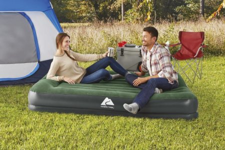 Ozark Trail Tritech Airbed Queen 14 inch with in & out Pump and Antimicrobial Coating