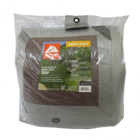 Ozark Trail Heavy-Duty Tarp, 16\' x 30\', Material PE