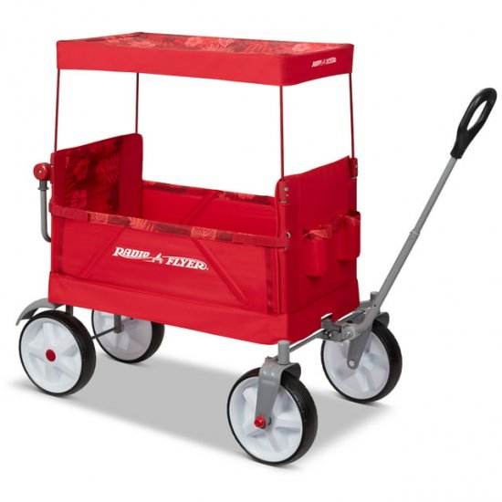 Radio Flyer, Beach & Boardwalk EZ Fold Wagon, Recycled Fabric, Red