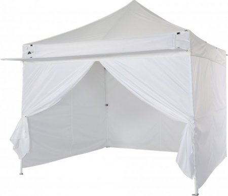 Ozark Trail White Commercial Instant 10' x 10' Straight Leg Canopy with Sidewalls