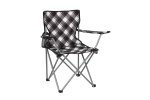 Ozark Trail Blanket and Two Chair Combo, Adult, Black White