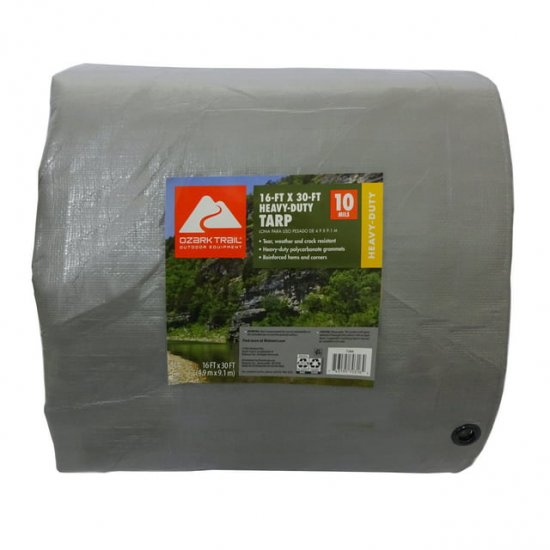 Ozark Trail Heavy-Duty Tarp, 16\' x 30\', Material PE