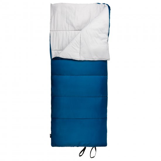 Ozark Trail 35-Degree Cool Weather Recycled Adult Sleeping Bag, Blue, 33\"x77\"