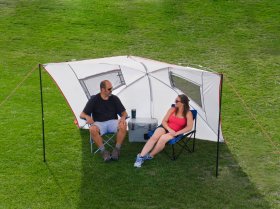 Ozark Trail 9 ft. x 7 ft. Gray Multi-Purpose Sunshade Beach Tent, with UV Protection