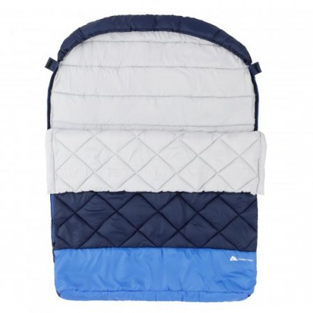 Ozark Trail 40F Double Sleeping Bag-Navy Blue (85 in. x 62 in.)