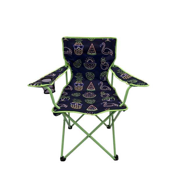 Ozark Trail Camping Chair, Neon Green and Blue