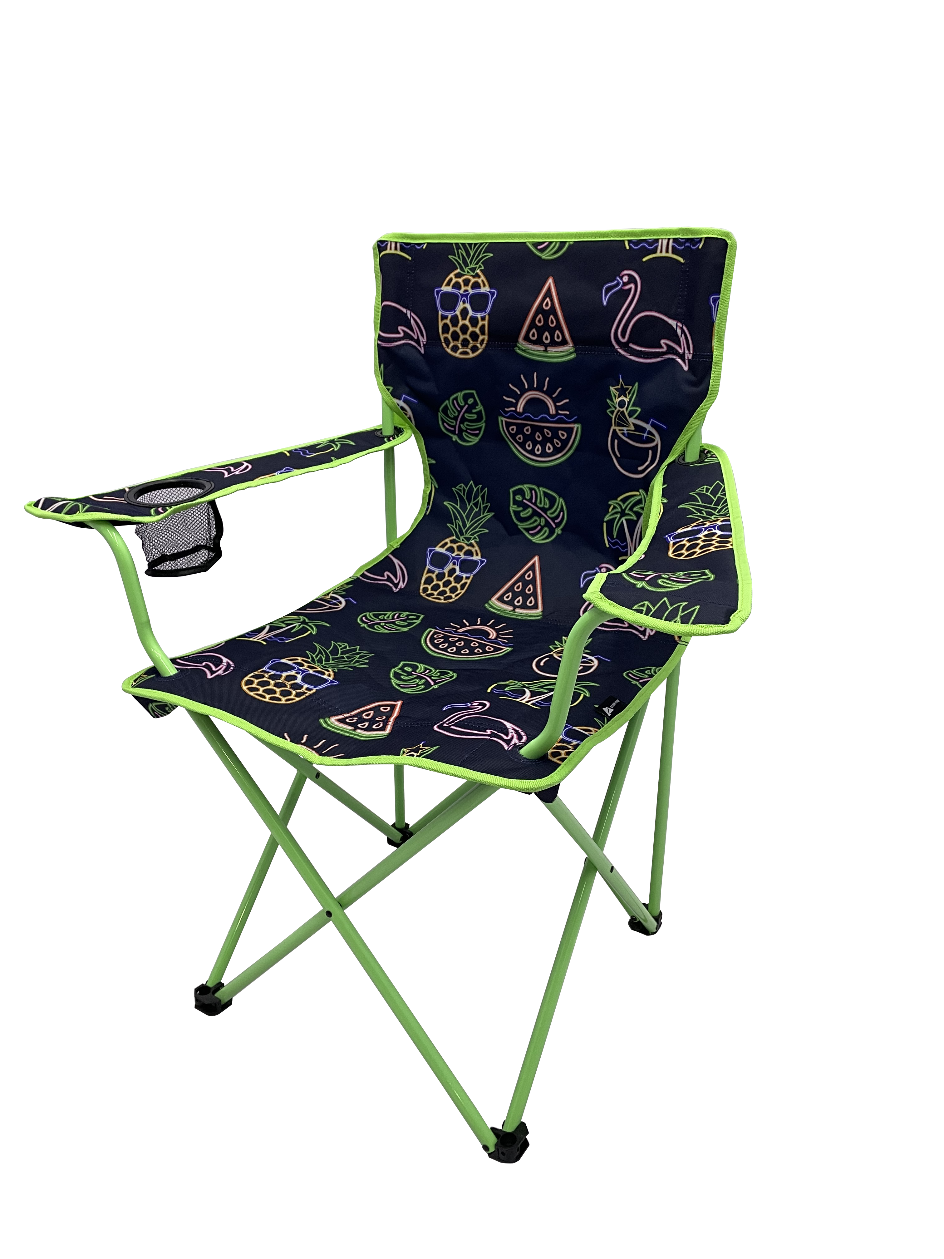 Ozark Trail Camping Chair, Neon Green and Blue